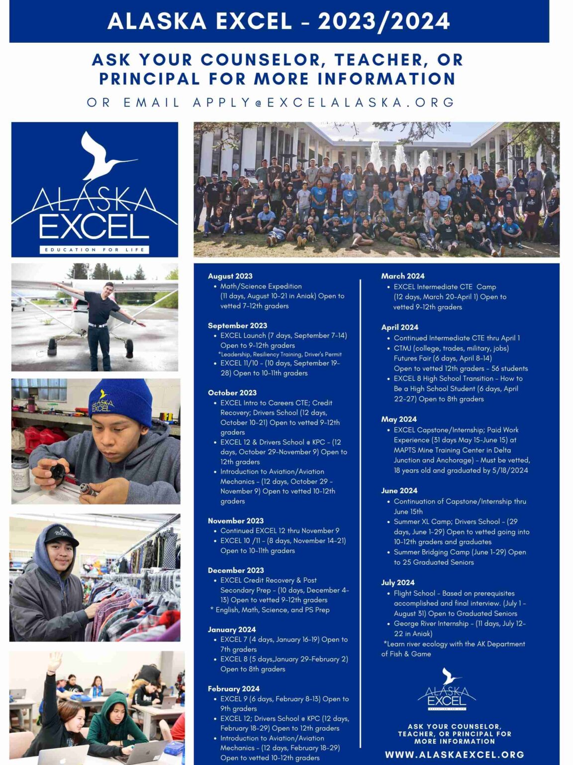 Alaska EXCEL 2023-2024 Session Calendar - Alaska EXCEL